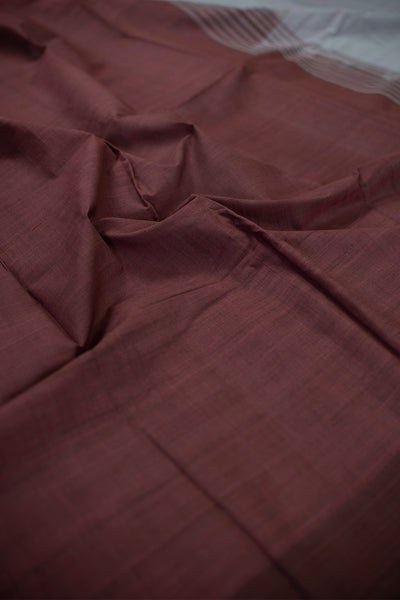 Shaded Blue with Maroon Handspun Handwoven Saree