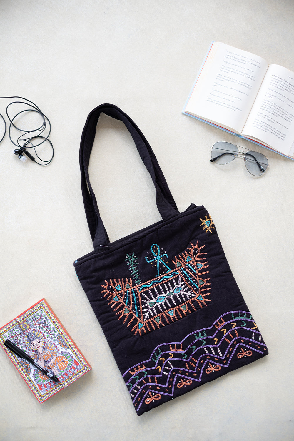 Black Kutch Embroidered Bag