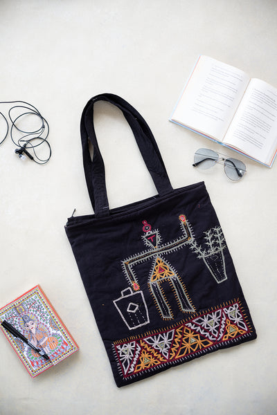 Black Kutch Embroidered Bag