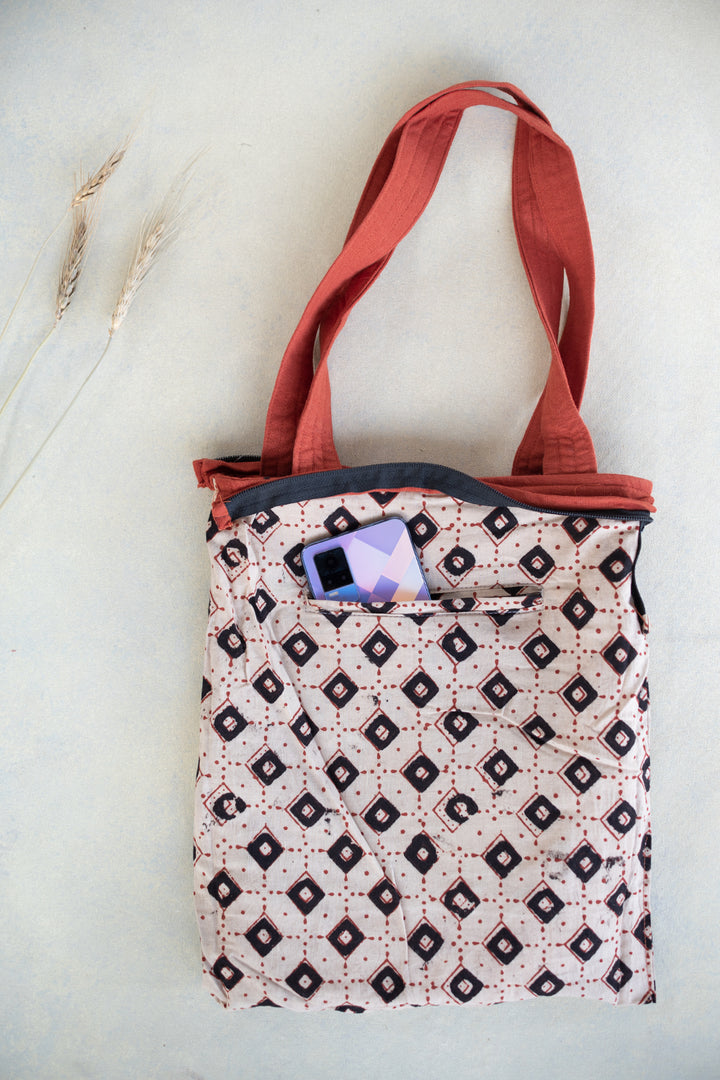 Rust Orange Kutch Embroidered Bag