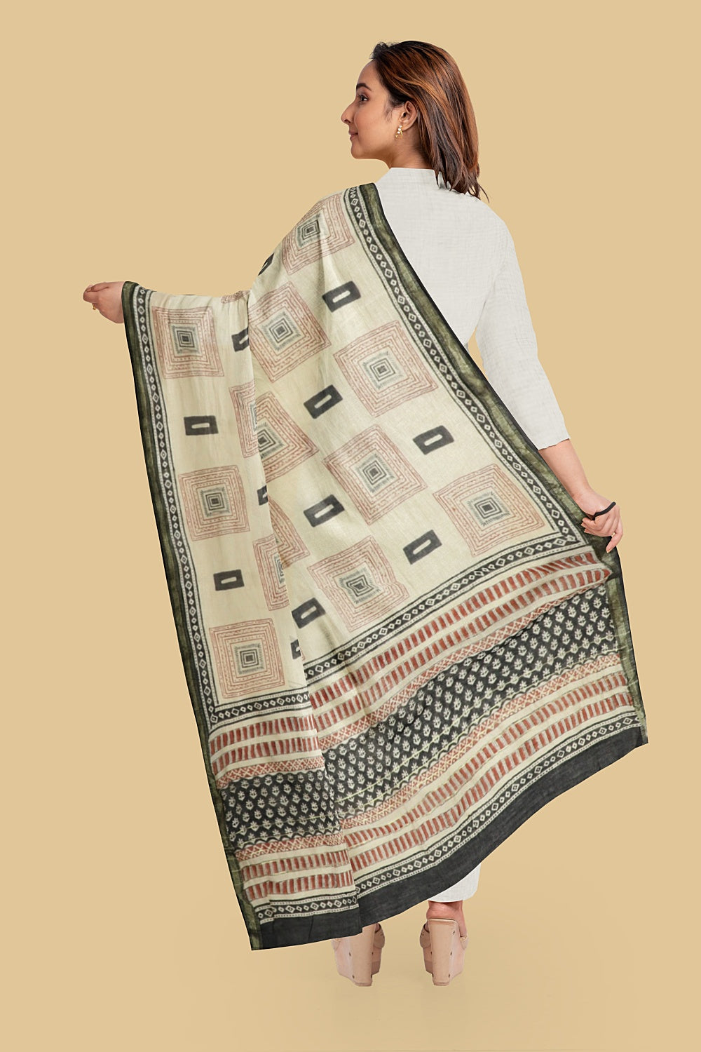 Silk Cotton Dupatta - Mataktus