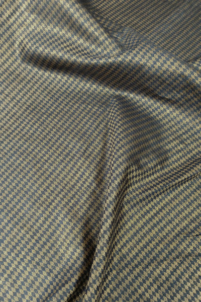 Dark Bluish Grey Banarasi Munga Fabric