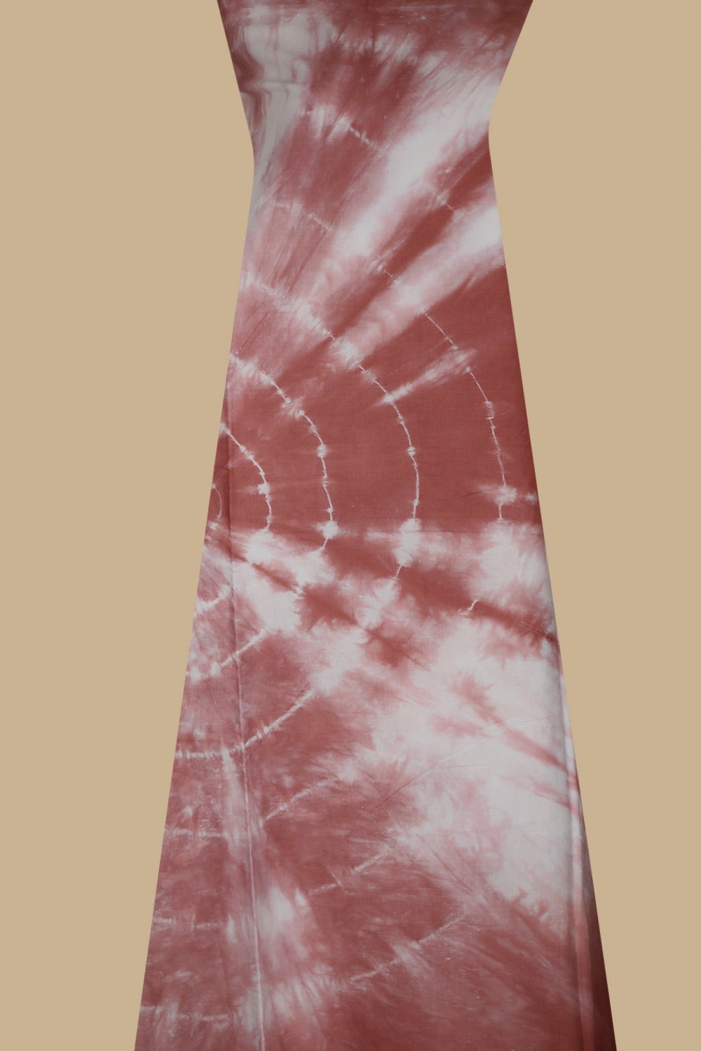 Faded Brownish Maroon Tie & Dye Kurta Fabric - 2.4m