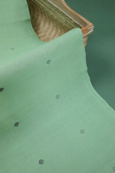 Mint Green Handwoven Cotton Fabric