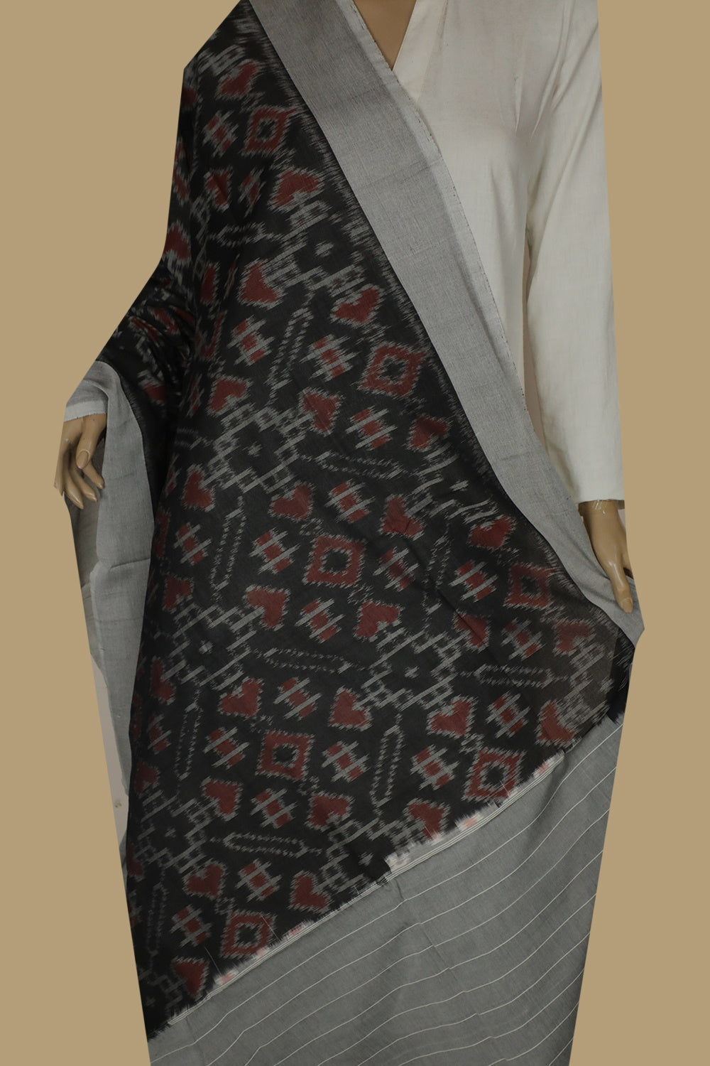 Ikat Cotton Dupatta - Matkatus