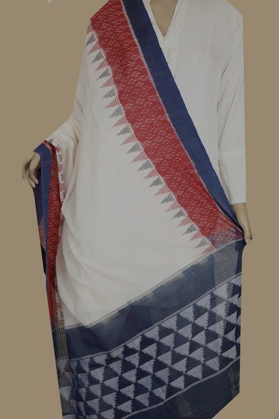 Ikat Cotton Dupatta - Matkatus
