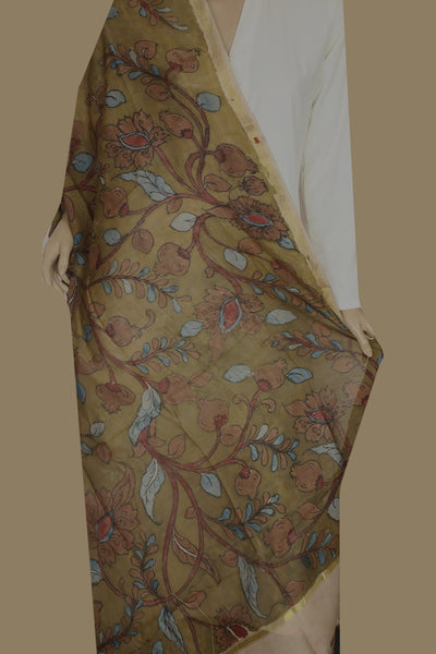 Painted Kalamkari Dupattas - Matkatus