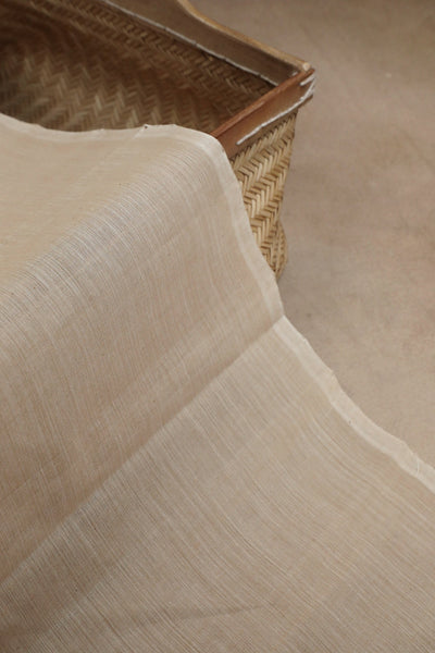Creamy Beige Plain Mangalagiri Cotton Fabric - 0.8m