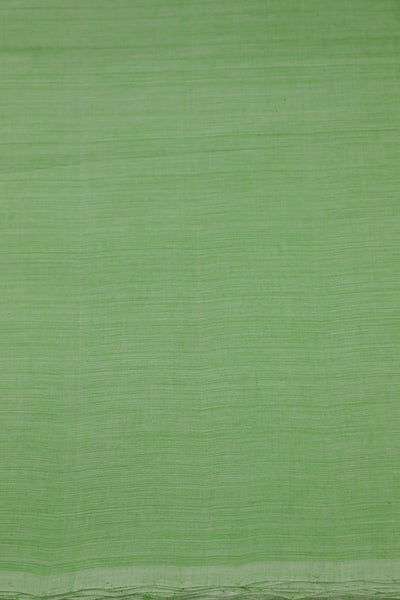 Light Green Plain Handwoven Mangalagiri Cotton Fabric