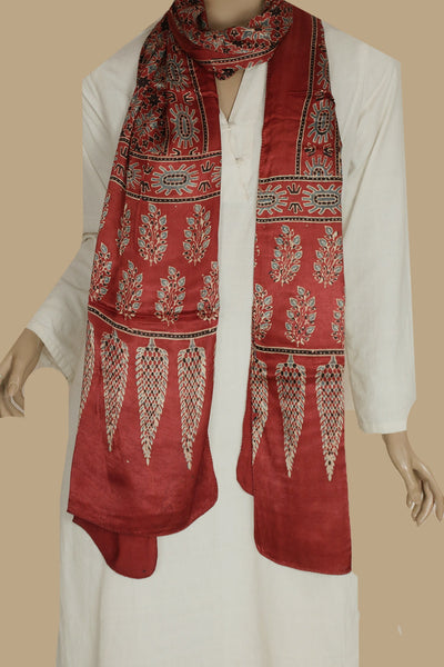  Ajrak Modal Silk Stole - Matkatus