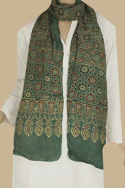  Ajrak Modal Silk Stole - Matkatus